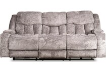 denzel landry ash velvet power reclining sofa   