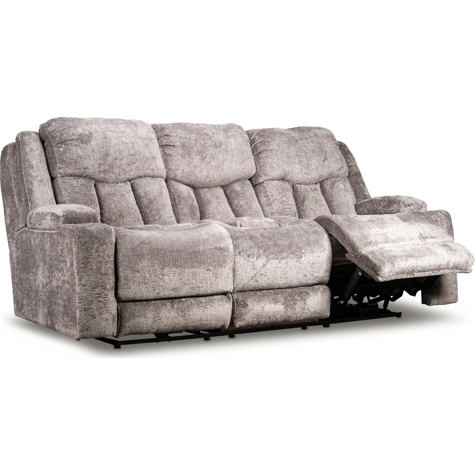 denzel landry ash velvet power reclining sofa   