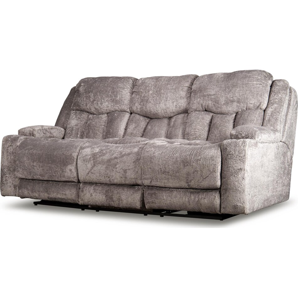 denzel landry ash velvet power reclining sofa   