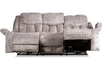 denzel landry ash velvet power reclining sofa   