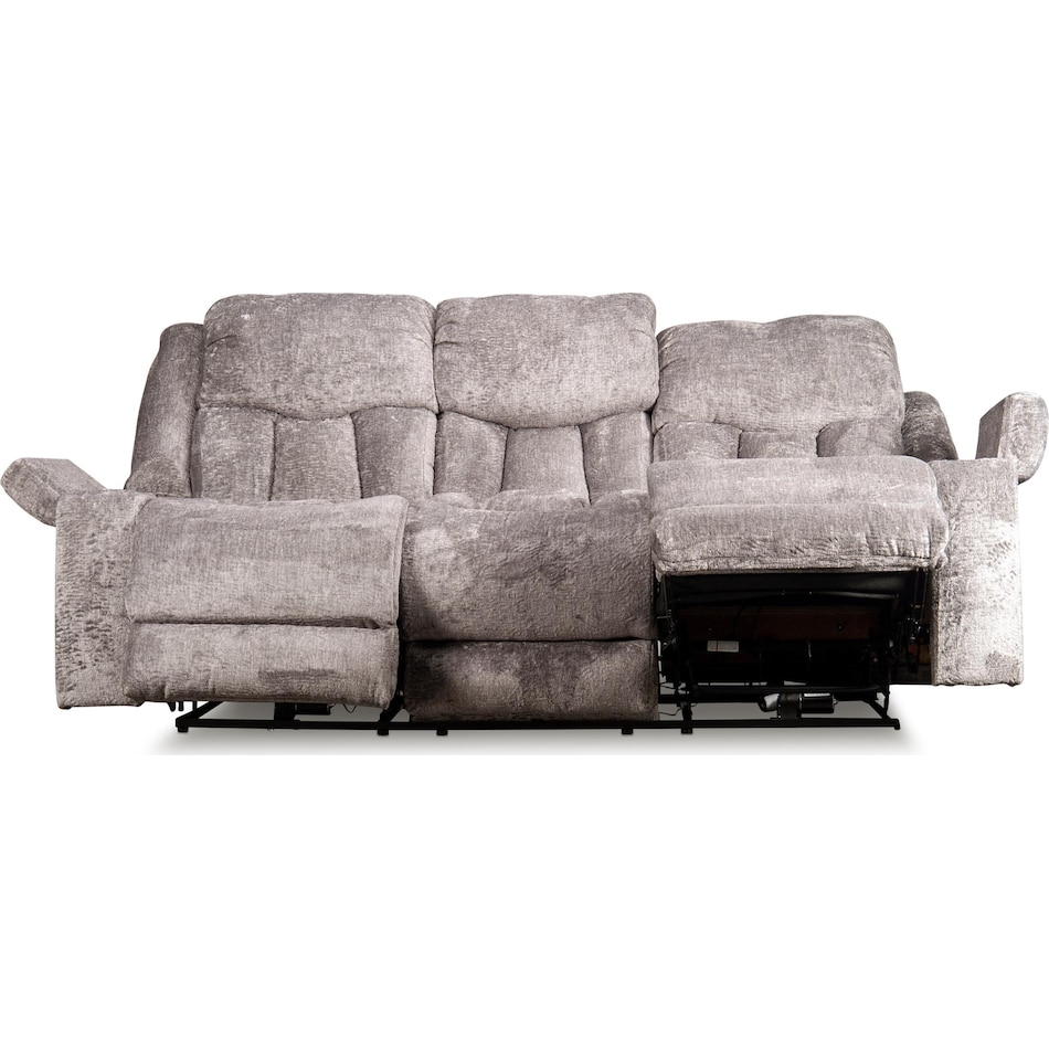 denzel landry ash velvet power reclining sofa   