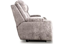 denzel landry ash velvet power reclining sofa   