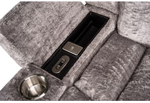 denzel landry ash velvet power reclining sofa   