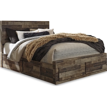 DEREKSON PANEL BED WITH FOUR STORAGE DRAWERS
