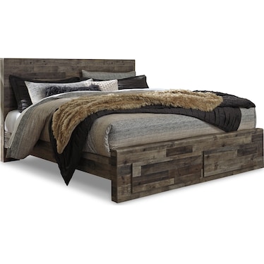 DEREKSON PANEL BED WITH TWO STORAGE DRAWERS