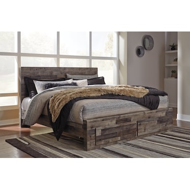 DEREKSON PANEL BED WITH TWO STORAGE DRAWERS