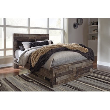DEREKSON PANEL BED WITH TWO STORAGE DRAWERS