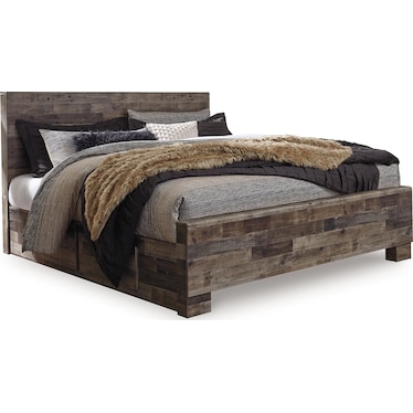 DEREKSON PANEL BED WITH TWO SIDE STORAGE DRAWERS