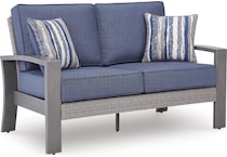 dillon beach blue gray loveseat   