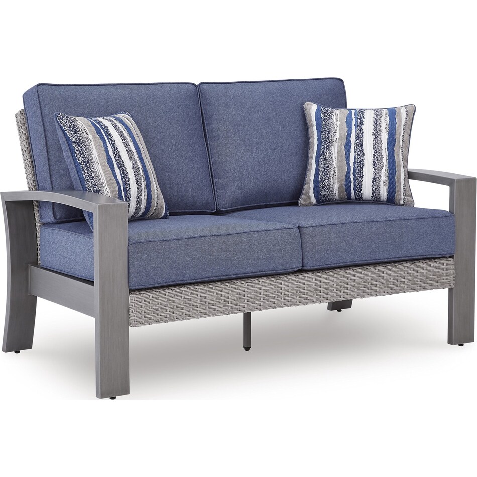 dillon beach blue gray loveseat   