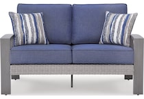 dillon beach blue gray loveseat   