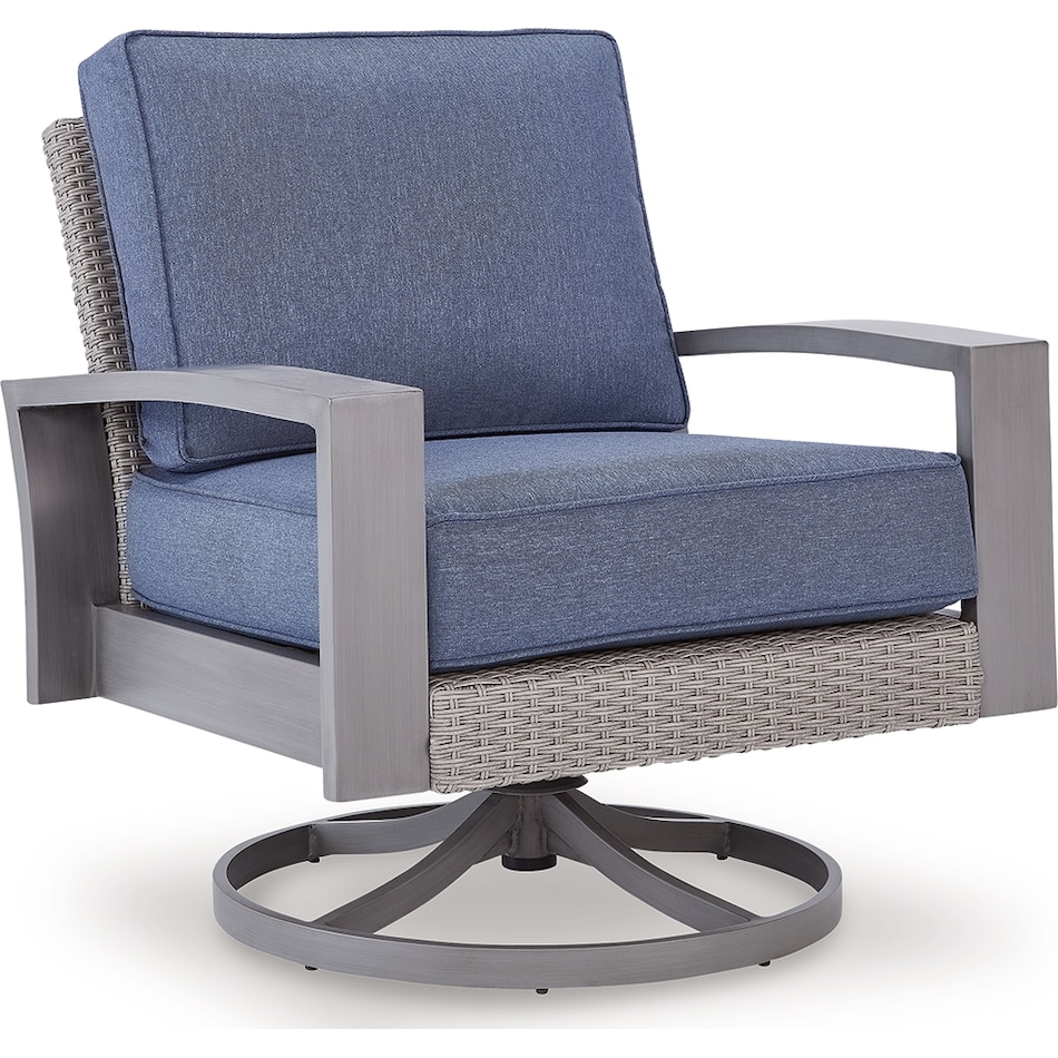 dillon beach blue gray swivel chair   