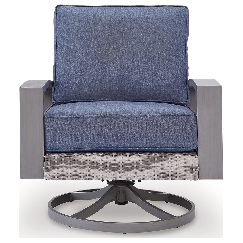 dillon beach blue gray swivel chair   