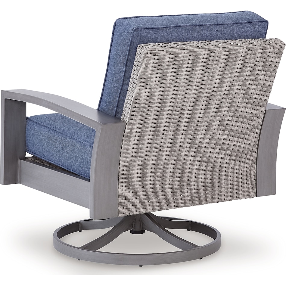 dillon beach blue gray swivel chair   