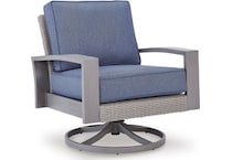 dillon beach blue gray swivel chair   