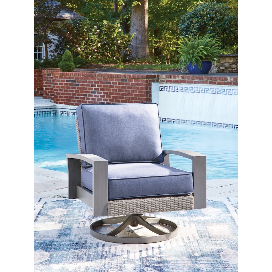 dillon beach blue gray swivel chair   