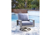 dillon beach blue gray swivel chair   