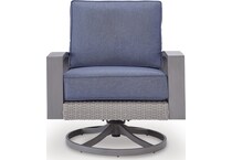 dillon beach blue gray swivel chair   