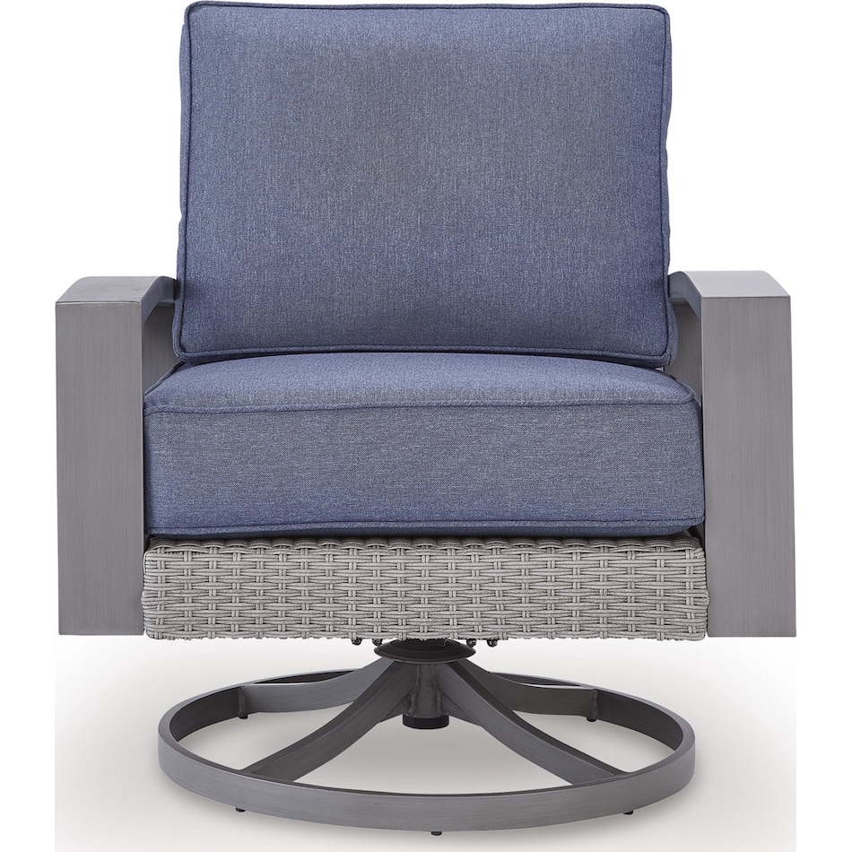 dillon beach blue gray swivel chair   
