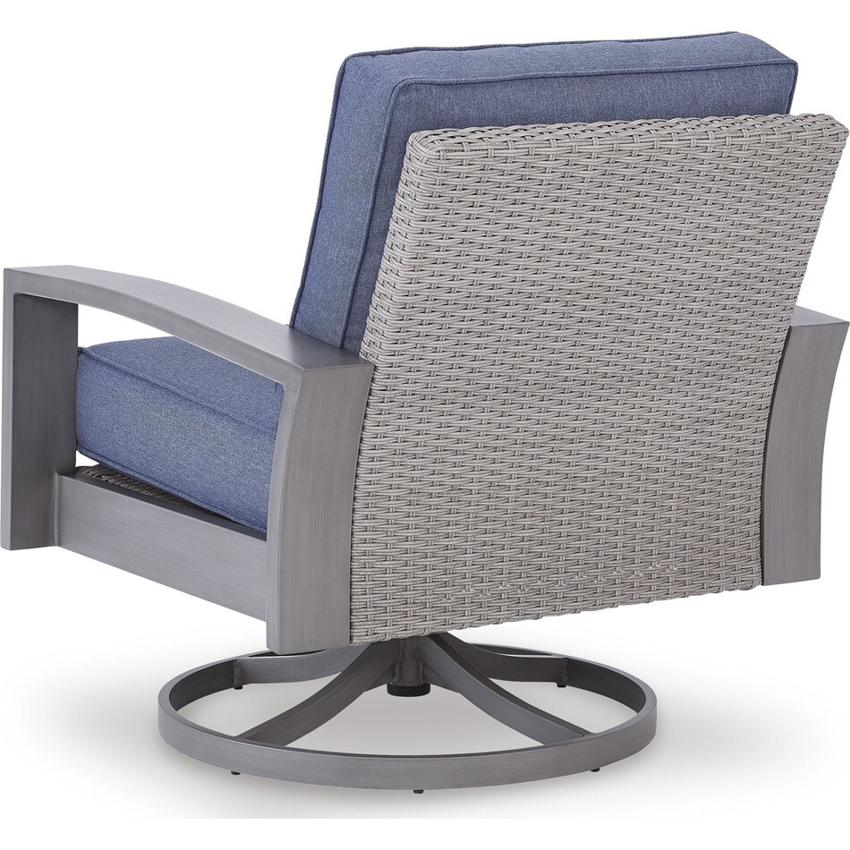 dillon beach blue gray swivel chair   