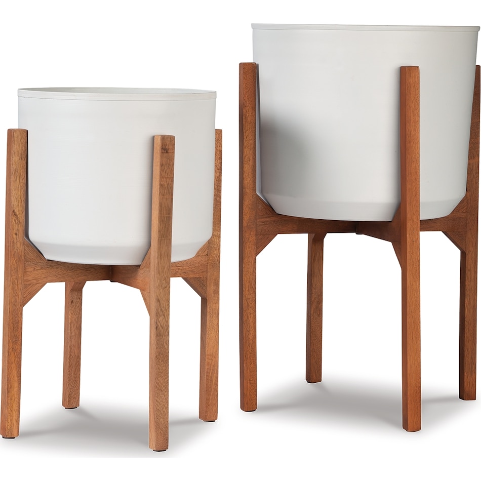 dorcey white brown vase   