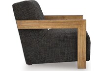 dorney charcoal brown accent chair   