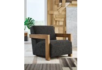 dorney charcoal brown accent chair   