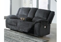 draycoll grey reclining console loveseat   