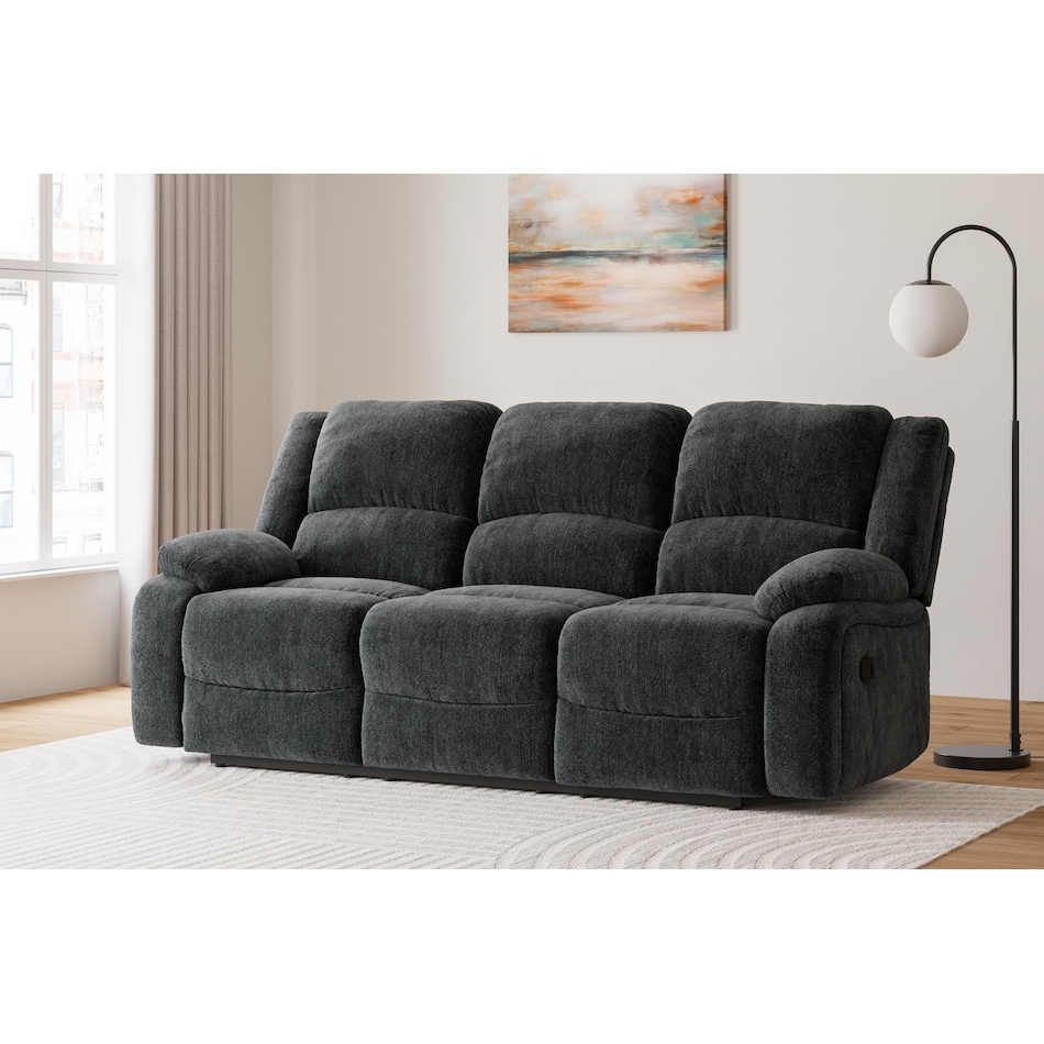 draycoll grey reclining sofa   
