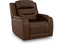 dreamer brown power leather recliner   