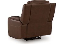 dreamer brown power leather recliner   