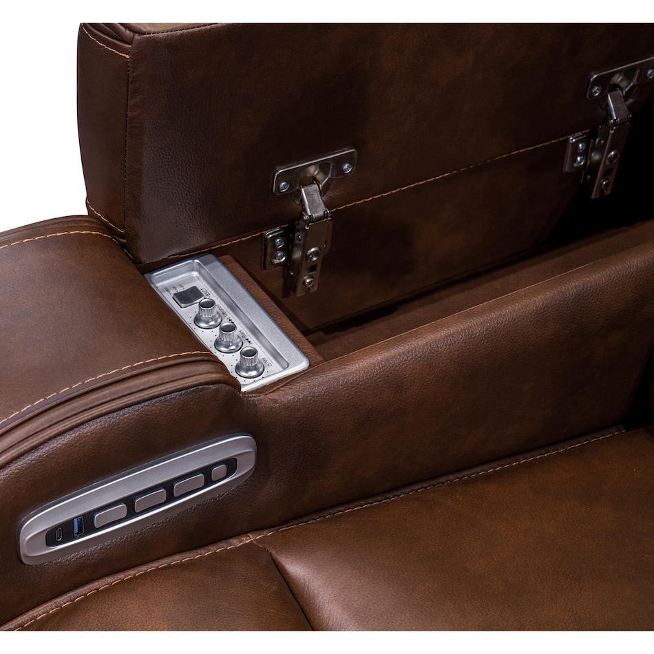 dreamer brown power leather recliner   
