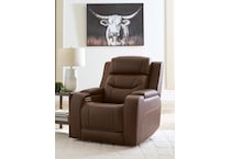 dreamer brown power leather recliner   