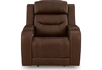 dreamer brown power leather recliner   