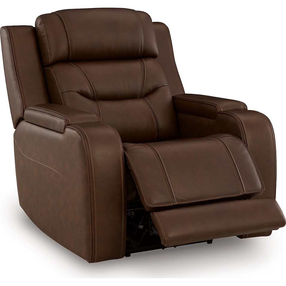 dreamer brown power leather recliner   