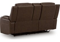dreamer brown power leather reclining loveseat   