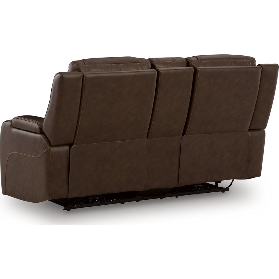 dreamer brown power leather reclining loveseat   
