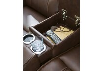 dreamer brown power leather reclining loveseat   