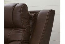 dreamer brown power leather reclining loveseat   