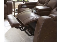 dreamer brown power leather reclining loveseat   