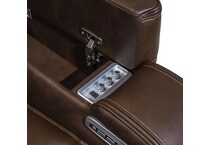 dreamer brown power leather reclining loveseat   