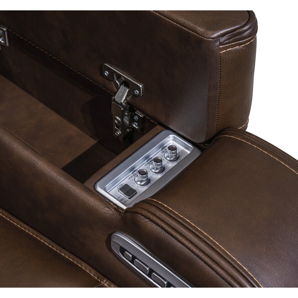 dreamer brown power leather reclining loveseat   