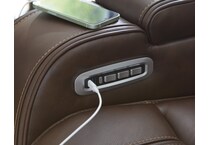 dreamer brown power leather reclining loveseat   