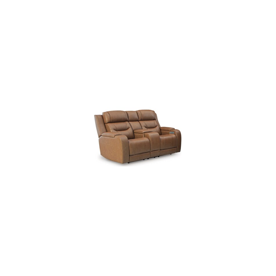 dreamer brown power leather reclining loveseat   