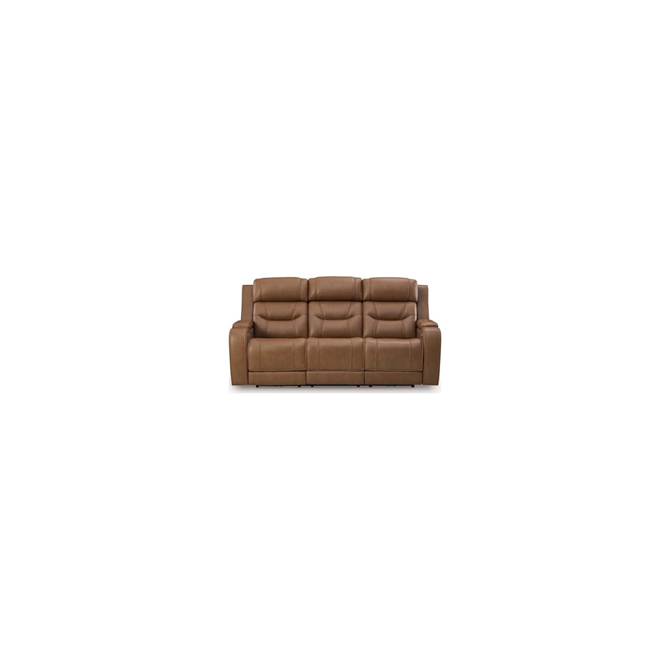 dreamer brown power leather reclining sofa   