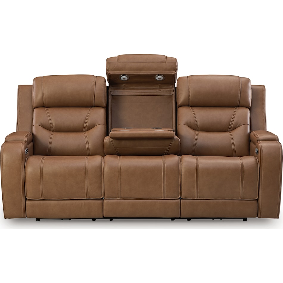 dreamer brown power leather reclining sofa   