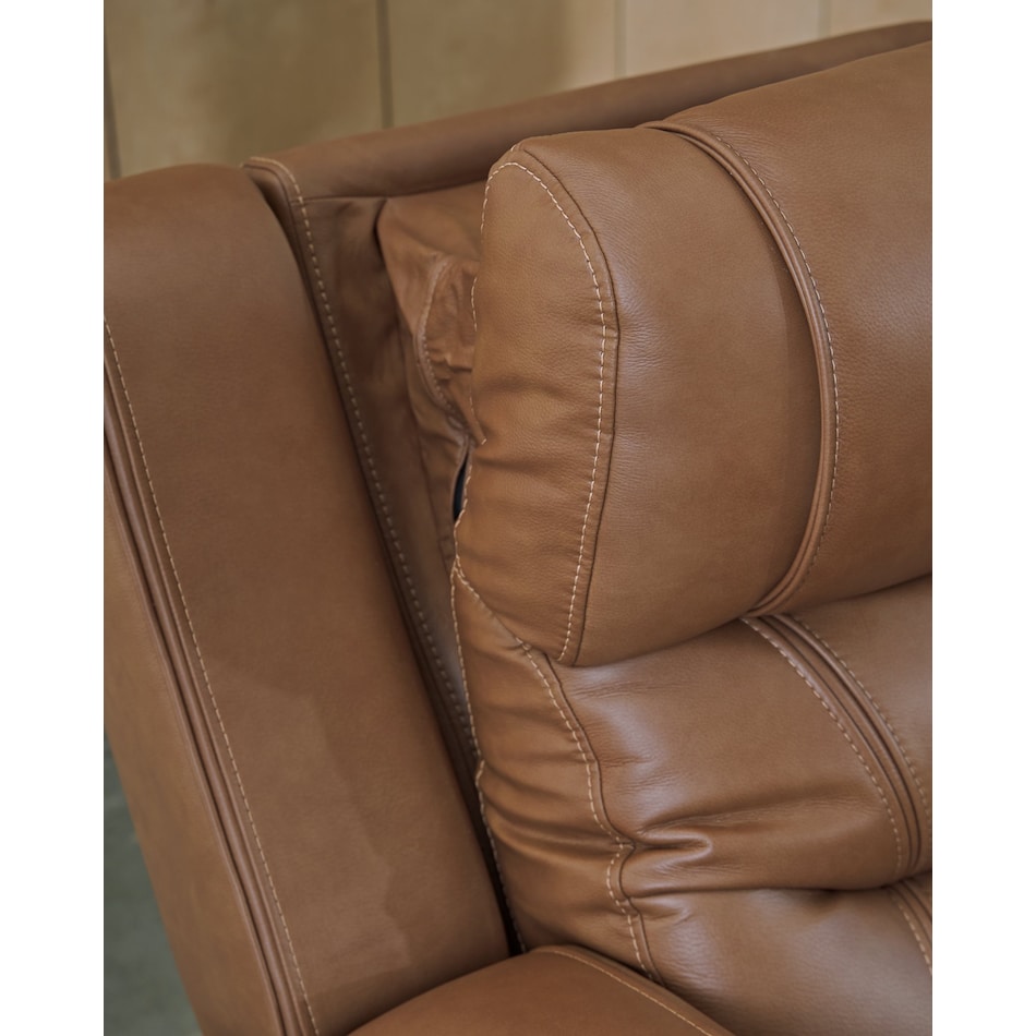 dreamer brown power leather reclining sofa   