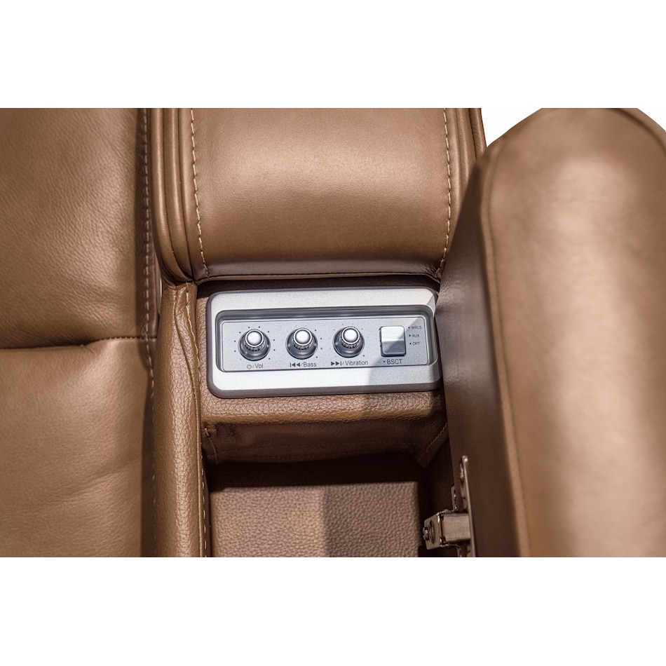 dreamer brown power leather reclining sofa   