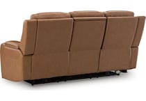 dreamer brown power leather reclining sofa   