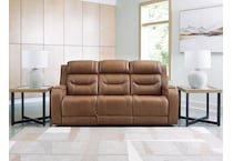 dreamer brown power leather reclining sofa   